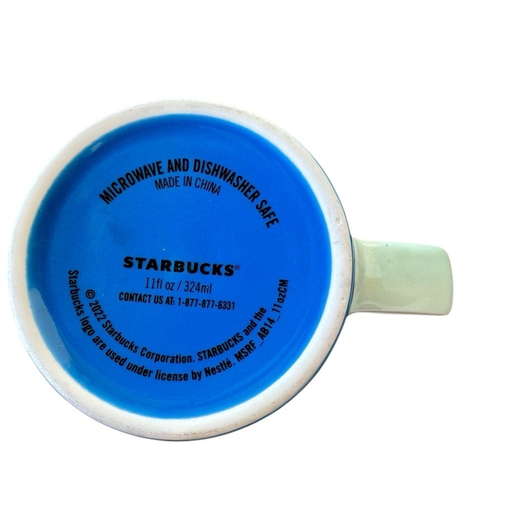 Starbucks Blue Web With Hearts 11oz Mug 2022​​​​ - Picture 3 of 4